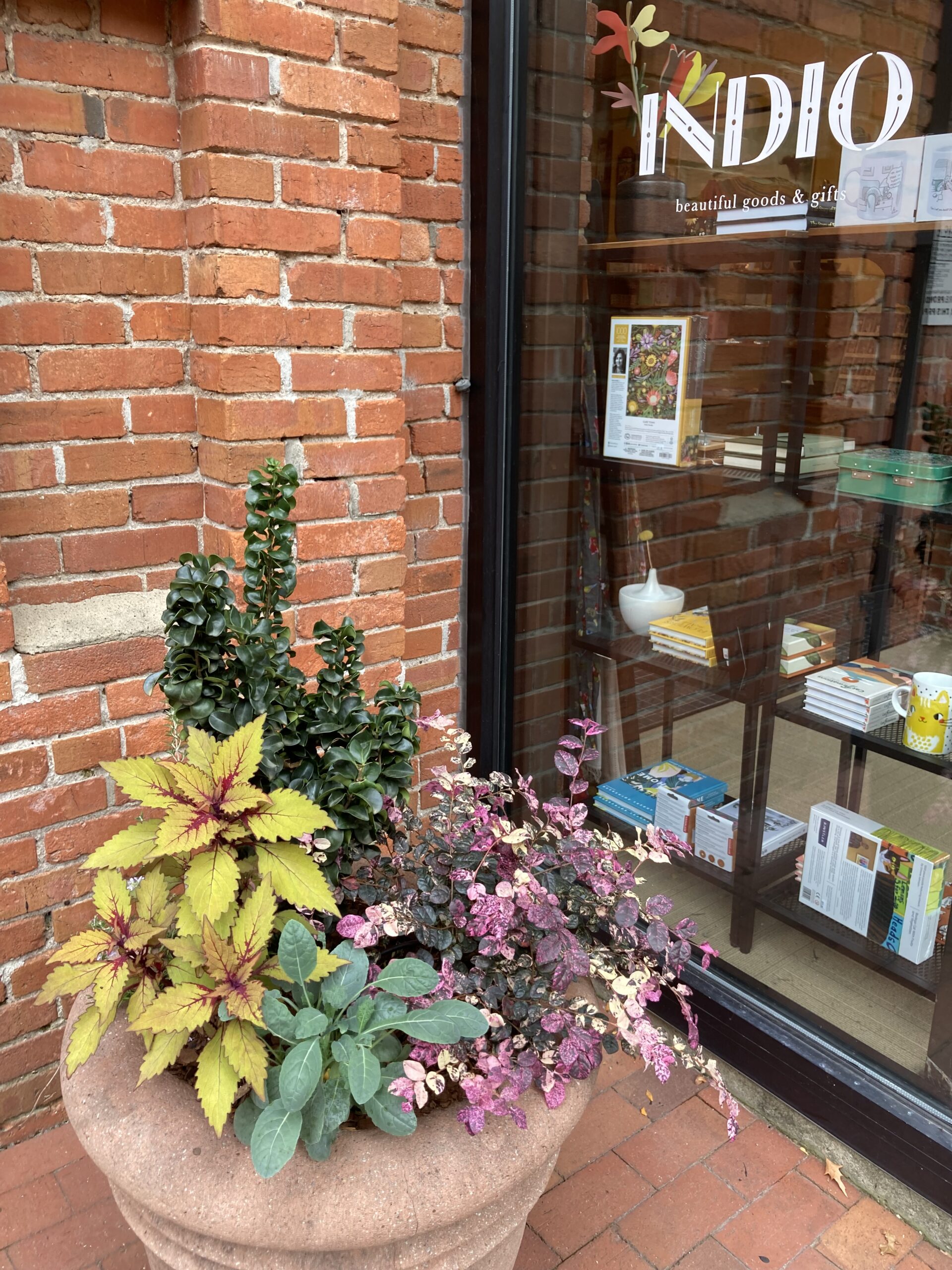 Mixed Container Planting Outside of Restaurant